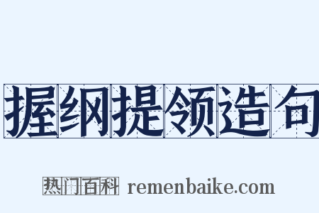 握纲提领造句是什么意思的图片